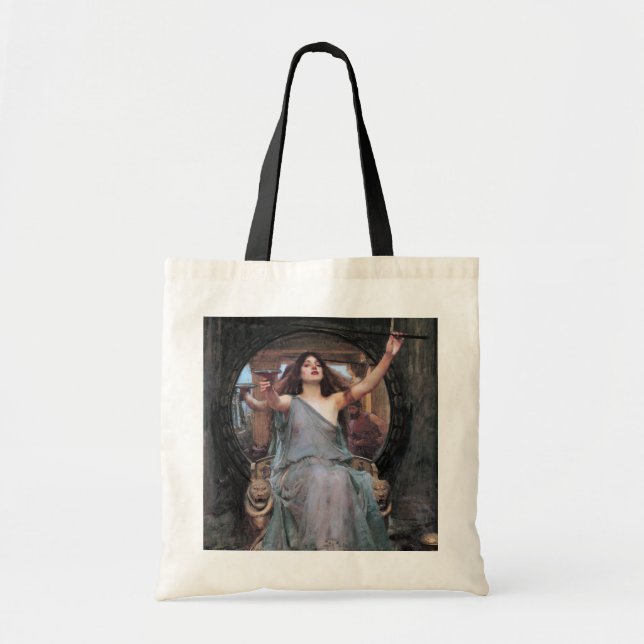 Bolso De Tela Círculo ofreciendo la copa a Odysseus, Waterhouse (Frente)