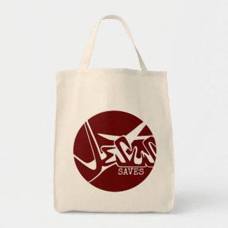 Bolso De Tela Círculo Rojo La Cruz Jesús Salvó El Graffiti