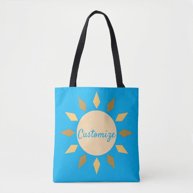 Bolso De Tela Círculo solar geométrico Thunder_Cove (Anverso)