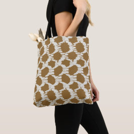 Bolso De Tela Círculos boho tonos terrosos minimalista contempor