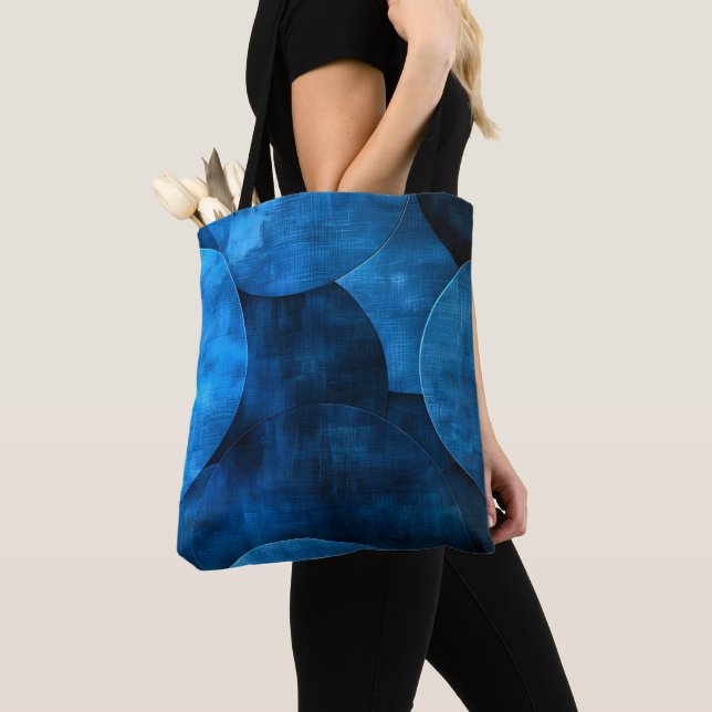 Bolso De Tela Círculos de la luna azul (Detalle)