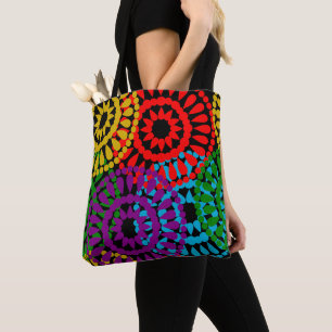 Bolso De Tela Círculos grandes