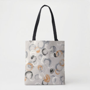 Bolso De Tela Círculos grises: Patrón continuo simple