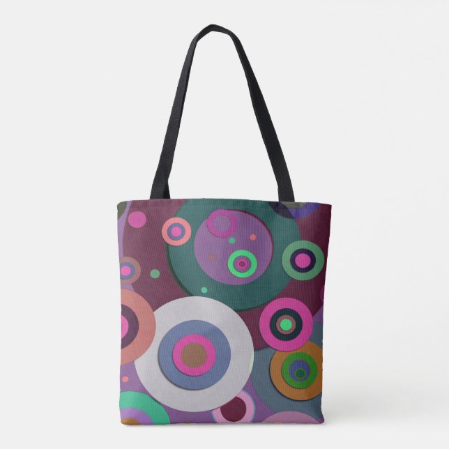 Bolso De Tela Círculos Interiores #12 (Reverso)