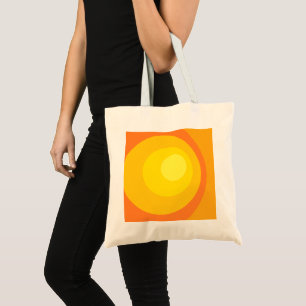 Bolso De Tela Círculos naranjas retro