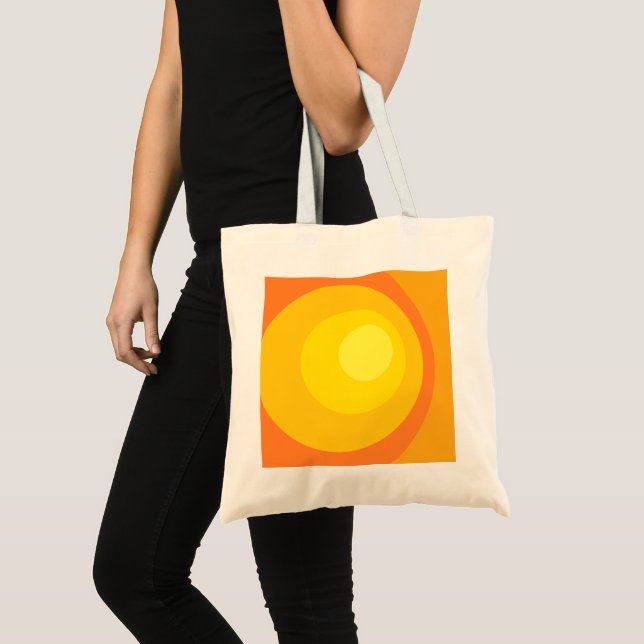 Bolso De Tela Círculos naranjas retro (Anverso (producto))