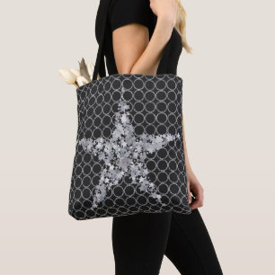 Bolso De Tela Círculos plateados de Navidades Silver Star