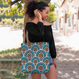 Bolso De Tela Círculos retro