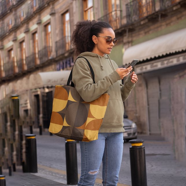 Bolso De Tela Círculos retro marrones (Subido por el creador)