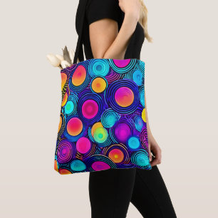Bolso De Tela Círculos vibrantes de energía abstracta