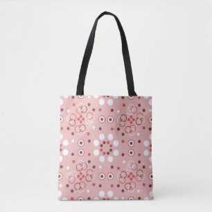 Bolso De Tela Círculos Vintage: Encanto Geométrico Sin Marea.