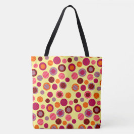 Bolso De Tela Círculos y puntos rayados