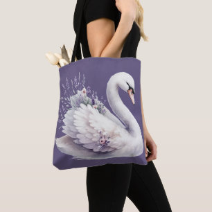 Bolso De Tela Cisne acuático con Florencia Lavender