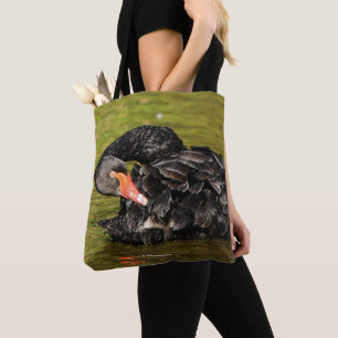 Bolso De Tela Cisne negro en el estanque