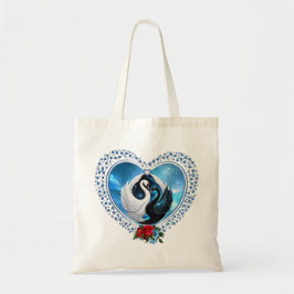 Bolso De Tela cisne negro y cisne blanco