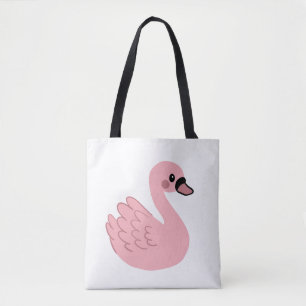 Bolso De Tela Cisne rosa Kawaii - Personalizado lindo