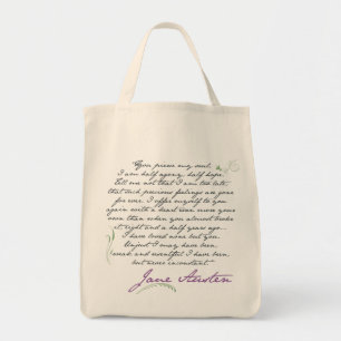 Bolso De Tela Cita #1 de la persuasión de Jane Austen