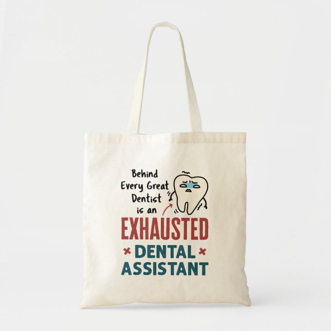 Bolso De Tela Cita agotada de Asistente Dental Gracioso (Frente)