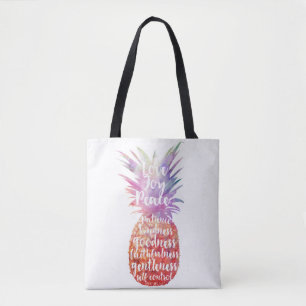 Bolso De Tela Cita bíblica piña
