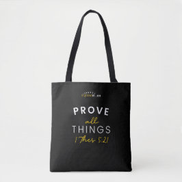 Bolso De Tela Cita bíblica prueba todas las cosas Escritura