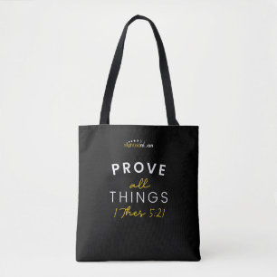Bolso De Tela Cita bíblica prueba todas las cosas Escritura