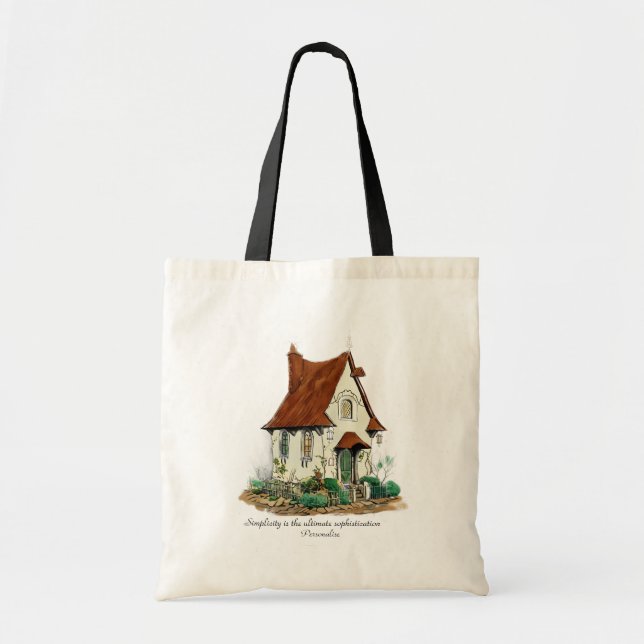 Bolso De Tela Cita caprichosa de la Casa Leonardo Da Vinci (Frente)