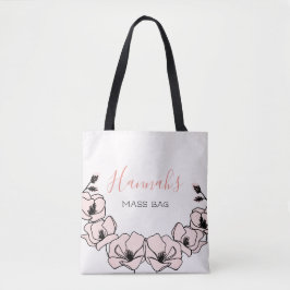 Bolso De Tela Cita católica floral personalizado