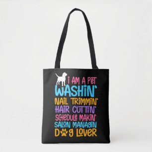 Bolso De Tela Cita cómica de Perro Groomer Mascota ingenioso ca
