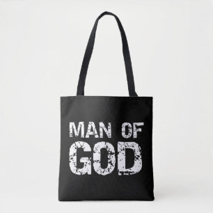 Bolso De Tela Cita cristiana audaz para hombres de fe diciendo r