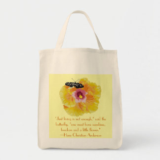 Bolso De Tela Cita cristiana de la mariposa de Hans Anderson