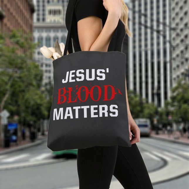 Bolso De Tela Cita cristiana Jesús la sangre importa la Biblia V (Subido por el creador)