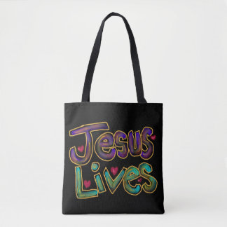 Bolso De Tela Cita cristiana 'Jesús vive' nombre personalizado
