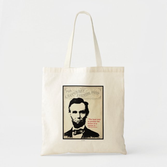 Bolso De Tela Cita de Abe Lincoln (Frente)