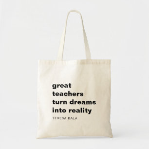 Bolso De Tela Cita de Agradecimiento para un Brillante Educador