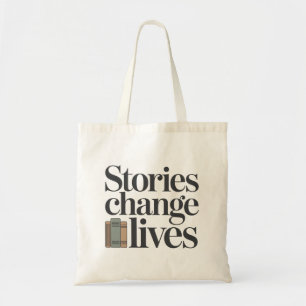 Bolso De Tela Cita de amante de libros Historias Cambian Vidas