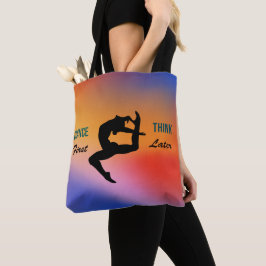 Bolso De Tela Cita de baile vibrante y colorida