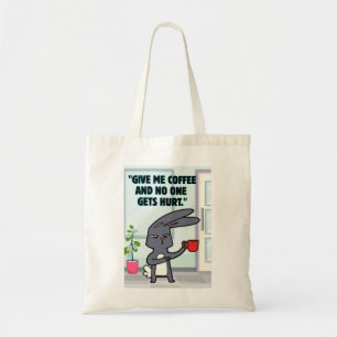 Bolso De Tela cita de café conejo