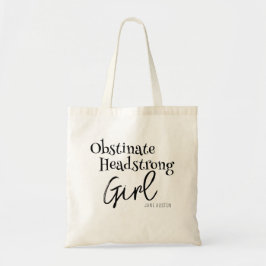 Bolso De Tela Cita de Chica obstinada de Jane Austen