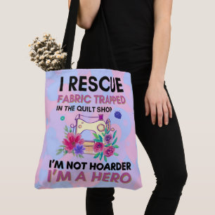 Bolso De Tela Cita de coser divertida máquina de coser floral vi
