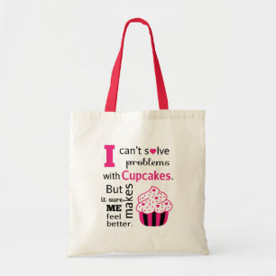 Bolso De Tela Cita de Cupcake lindo, Felicidad