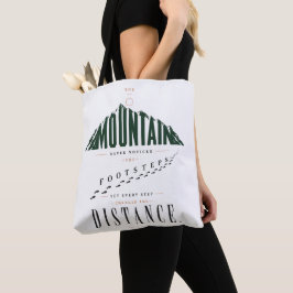 Bolso De Tela Cita de distancia de huellas de montaña