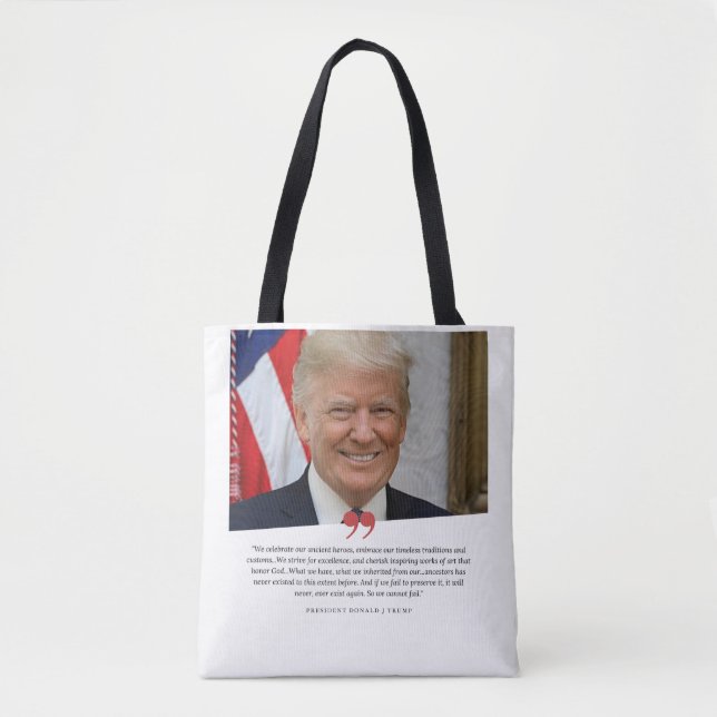 Bolso De Tela Cita de Donald Trump  (Anverso)