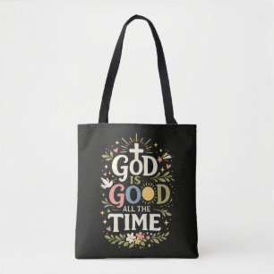 Bolso De Tela Cita de fe cristiana: Dios es bueno todo el tiempo