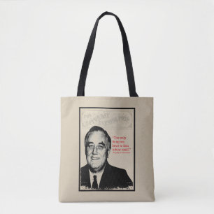 Bolso De Tela Cita de Franklin D. Roosevelt