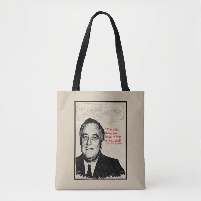 Bolso De Tela Cita de Franklin D. Roosevelt (Anverso)
