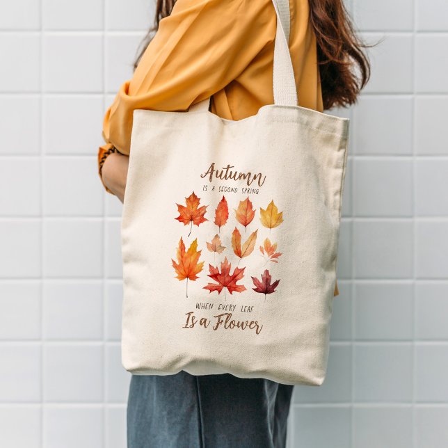 Bolso De Tela Cita de hojas de otoño (Subido por el creador)