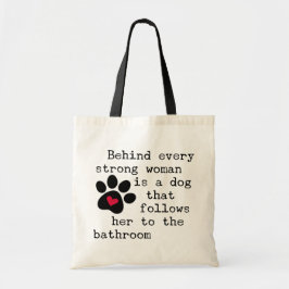 Bolso De Tela Cita de humor de perro - Huella de perro