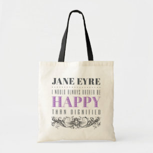 Bolso De Tela Cita de Jane Eyre - Siempre Preferiría Ser Feliz
