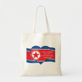 Bolso De Tela Cita de Kim Jong un, bandera del corazón de Corea