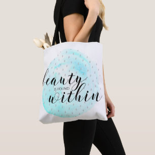 Bolso De Tela Cita de la belleza de la acuarela
